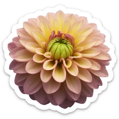 dahlia flower black sticker