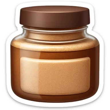 A jar of brown body scrub  sticker
