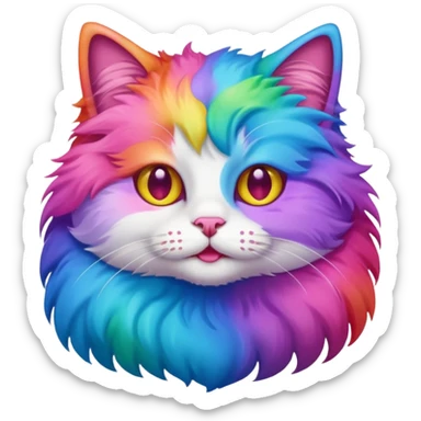 Rainbow cat sticker