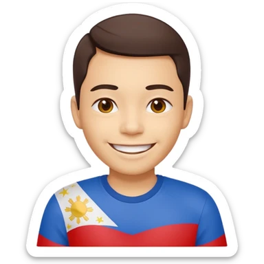 smile with Filipino colors sticker