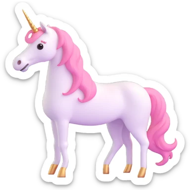 A beautiful pinkish unicorn sticker