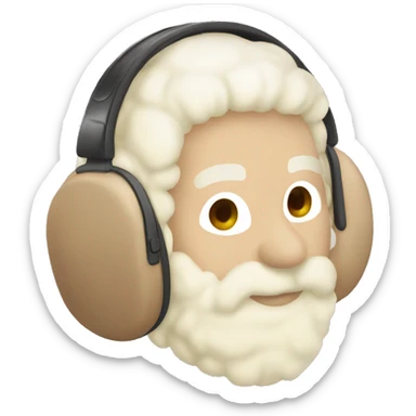 beige sherpa earmuffs sticker