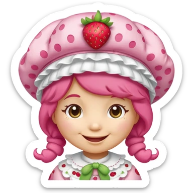 Strawberry shortcake cartoon character ￼ sticker