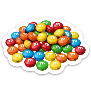 M&M with the logo on them too sticker