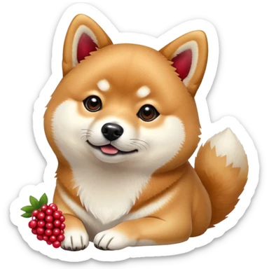 Generate shiba inu with berr  sticker