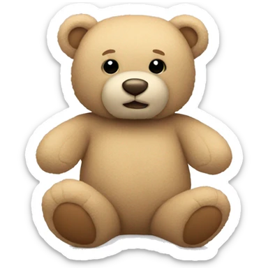beige teddy bear sticker