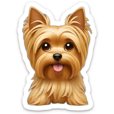 Yorkshire terrier sur un fond automnal sticker