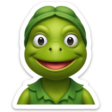 Kermit the frog with different feelings sticker