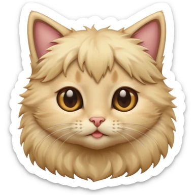 kitten with blonde hair and brown eyes sticker