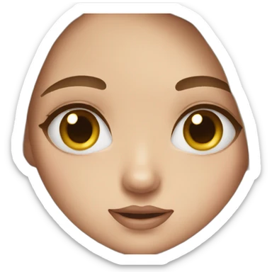 Girl with puppy eyes sticker