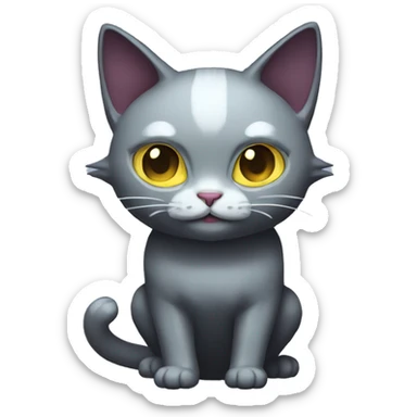 Dark-type-Psychic-type-Fakémon-Cat full body sticker