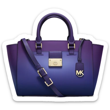 Realistic dark purple to dark blue ombre Guess Michael kors satchel purse. sticker