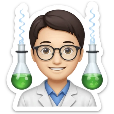 japanese scientist sticker