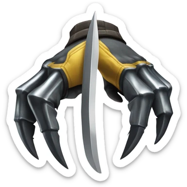 claw blades like Wolverine sticker