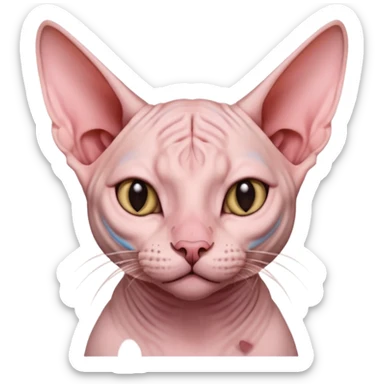 Sphynx cat nose picking sticker
