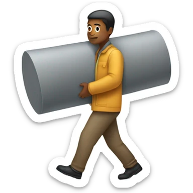  person carrying material  sticker
