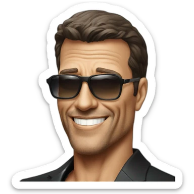 Tony Robbins gentleman with sunglasses sticker