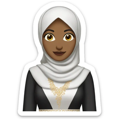Hijabi bride sticker