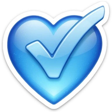 dark blue checkmark with sparkles sticker