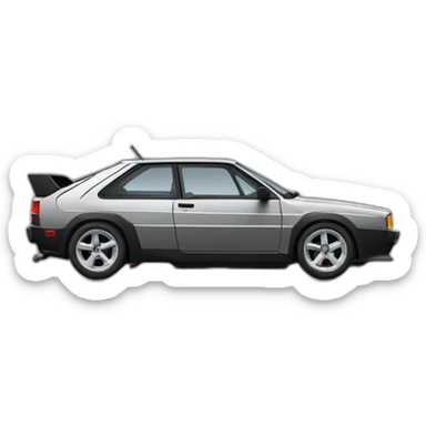 Audi-quattro-turbo-black sticker