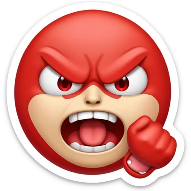 gum tsion emoji very not nice rude shouting ragebaiter sticker