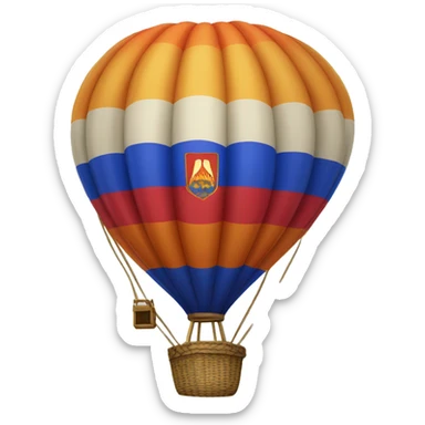 Hot air balloon with Armenian flag  sticker