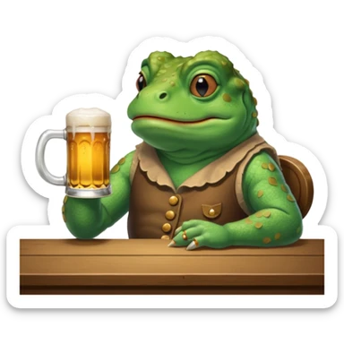 bufo drinking kölsch beer sticker