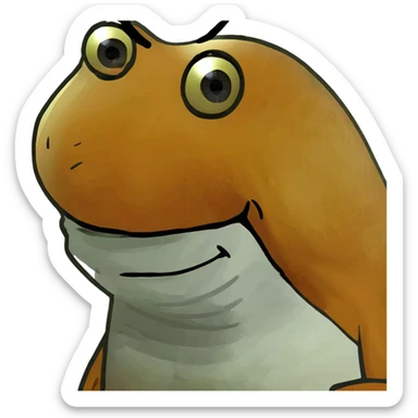 goldfish with funny face, goofy expression sticker