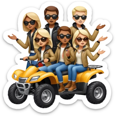 voyous sur un quad sticker