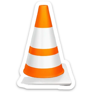 Traffic cone sticker