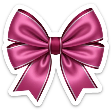 Dark Pink with maroon colour white bow sticker