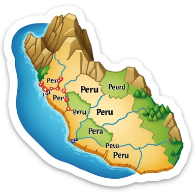 I want that you generate a correctly Peru map sticker