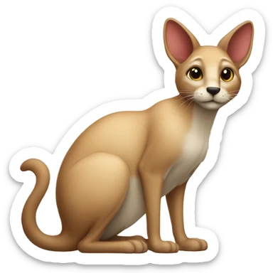 A mix Between a kangourou and a Cat. sticker