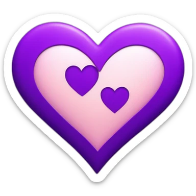 Purple heart, oblique sticker
