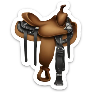 a western saddle sticker