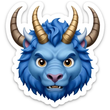 Blue Beast with horn from Beauty and the Beast Movie sticker
