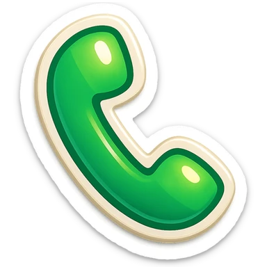 cartoon style sticker of a single phone symbol, simple and clear, no text sticker