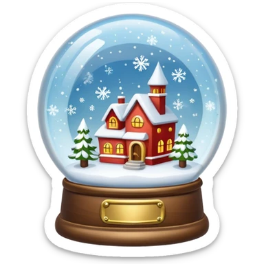 white snow globe sticker