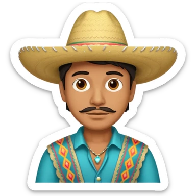 Tejana sombrero hombre sticker