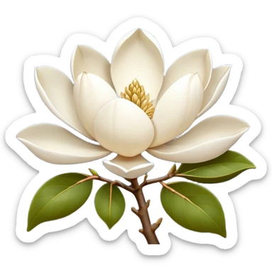 a magnolia under the moon sticker