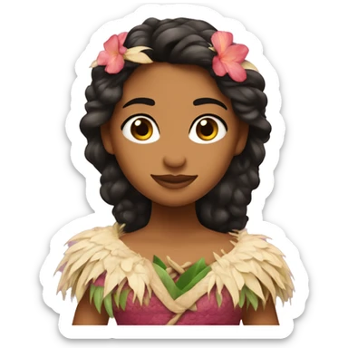Crea la principessa vaiana che bacia un ranocchio sticker