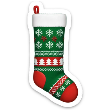 christmas sweater black green stocking sticker