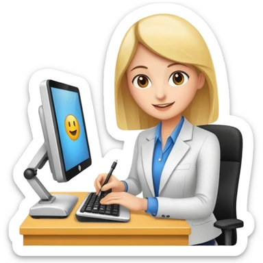 hazme un emoji que le este ayudando a una empresa a dejar de perder tiempo en tareas repetitivas y empezar a centrarse en lo que realmente importa: crecer. sticker