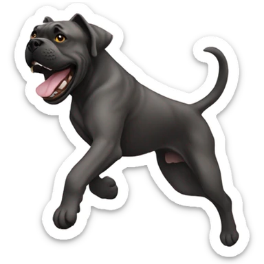 A Cane Corso jumps for joy. sticker