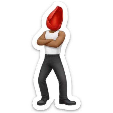 Un pied rouge sticker