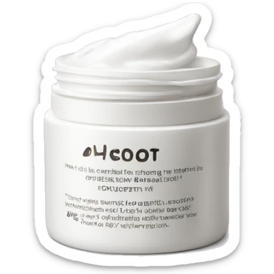 hydrating cream pot with label sticker