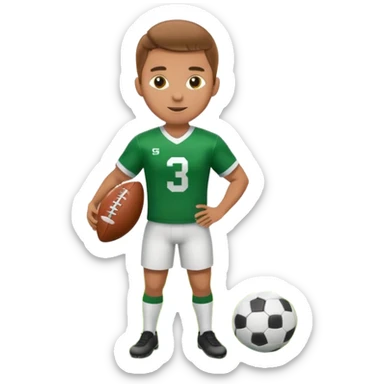 a football player in a match sticker