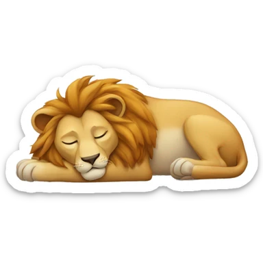 Lion sleeping  sticker