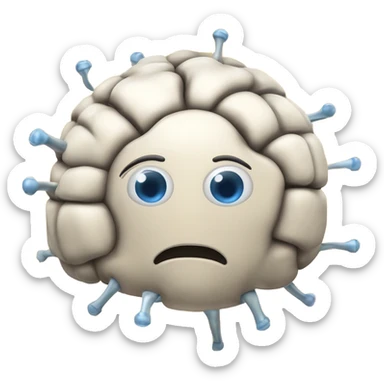 Emoji cerveau qui réfléchi pour parler d'IA  sticker