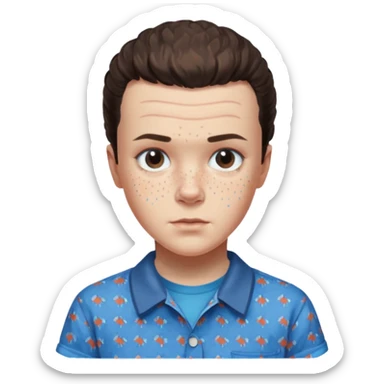 Eleven from stranger things season 3 sticker